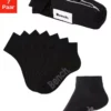 Bench. Kurzsocken (Federtasche, 7-Paar) in ansprechendem Mäppchen mit Reißverschluss 2 x anthracite-meliert | 1 x schwarz | 2 x hellgrau-meliert | 2 x weiß, 7 x schwarz, 2 x marine | 1 x dunkelblau | 2 x jeansblau-meliert | 2 x jeans-meliert