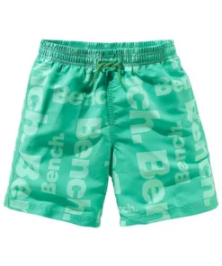 Bench. Badeshorts, mit allover Logodruck Grün, Blau, Schwarz -Bench Verkaufsgeschäft 14981489