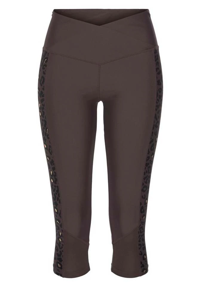 Bench. Caprileggings mit Leodruck und Mesh-Einsatz Black, White-leo 2 Bench. Caprileggings mit Leodruck und Mesh-Einsatz Black, White-leo – Bild 2