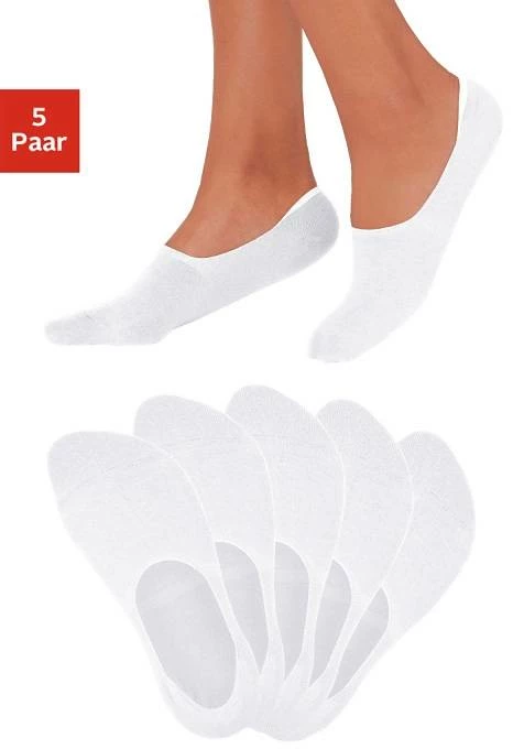 Bench. Füßlinge (5-Paar) für weit ausgeschnittene Schuhe Weiß, Schwarz 5 Bench. Füßlinge (5-Paar) für weit ausgeschnittene Schuhe Weiß, Schwarz – Bild 5