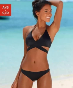 Bench. Triangel-Bikini in Wickeloptik Pink, Gelb, Schwarz -Bench Verkaufsgeschäft 16527672