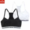 Bench. Bustier (Packung, 2 Stück) Mädchen - verstellbarer Ringerrücken Weiß | grau-meliert, Schwarz | weiß