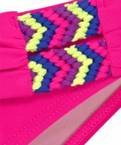 Bench. Bügel-Bandeau-Bikini mit buntem Flechtdetail Weiß, Pink, Schwarz -Bench Verkaufsgeschäft 19009124