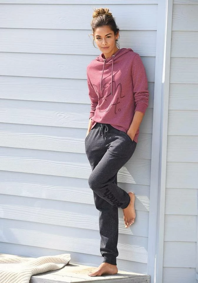 Bench. Relaxhose mit Logoprint Schwarz, Anthrazit-meliert 3 Bench. Relaxhose mit Logoprint Schwarz, Anthrazit-meliert – Bild 3