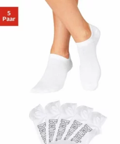 Bench. Sneakersocken (5-Paar) für modische Sneaker-Schuhe Bunt, Schwarz, Weiß