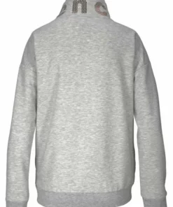 Bench. Sweatjacke mit Glanzprint am Stehkragen Apricot, Mint, Grau-meliert -Bench Verkaufsgeschäft 22925248