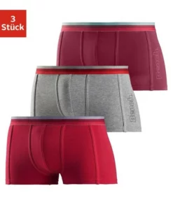 Bench. Hipster (3 Stück) sportiv Blau | schwarz | marine, Dunkelpetrol | anthrazit-meliert | petrol, Bordeaux | grau-meliert | rot