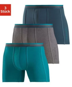 Bench. Langer Boxer (3 Stück) sportiv Dunkelpetrol | anthrazit-meliert | petrol, Bordeaux | grau-meliert | rot, Blau | schwarz | marine -Bench Verkaufsgeschäft 23367171