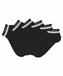 Bench. Kurzsocken (6-Paar) mit doppelten Bündchen Schwarz, Weiß-schwarz-grau -Bench Verkaufsgeschäft 24071763