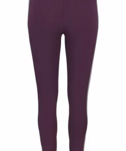 Bench. Leggings mit Logodruck in Metalloptik Schwarz, Aubergine -Bench Verkaufsgeschäft 24149583