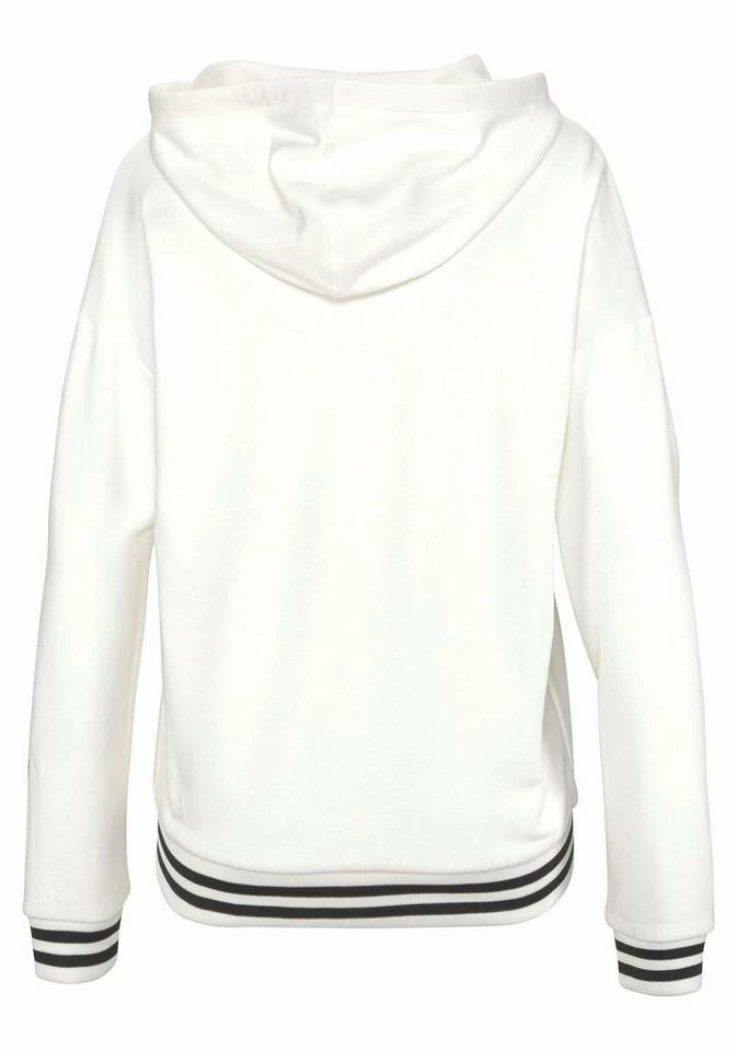 Bench. Kapuzensweatjacke mit Logodruck in Metalloptik Schwarz, Aubergine, Ecru 4 Bench. Kapuzensweatjacke mit Logodruck in Metalloptik Schwarz, Aubergine, Ecru – Bild 4