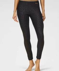 Bench. Leggings mit Leodruck und Mesh-Einsatz Nougat-leo, Schwarz-leo -Bench Verkaufsgeschäft 25573b2d 42ba 5f30 97af b39c941d500a