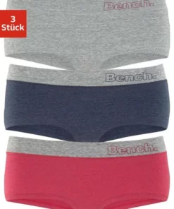 Bench. Panty (3 Stück) mit weichem Bündchen und Logodruck Schwarz, Anthrazit-meliert-rosa, Rot-meliert | marine-meliert | grau-meliert -Bench Verkaufsgeschäft 27221047