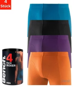 Bench. Boxer (4 Stück) in der Dose Navy | anthrazit-meliert | rot | schwarz, Blau | anthrazit-meliert | petrol | bordeaux, Schwarz, Schwarz | türkis | orange | lila -Bench Verkaufsgeschäft 281e0281 cca8 598d 8e79 aa453d35d969