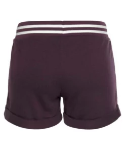 Bench. Sweatshorts mit Logodruck in Metalloptik Schwarz, Ecru, Aubergine -Bench Verkaufsgeschäft 28571590