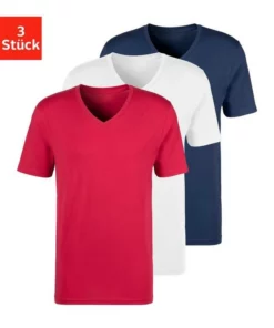 Bench. V-Shirt (3er-Pack) Navy | grau-meliert | schwarz, Rot | weiß | navy, Weiß -Bench Verkaufsgeschäft 2b6540d9 0e69 538a 9ef6 b20478454db2