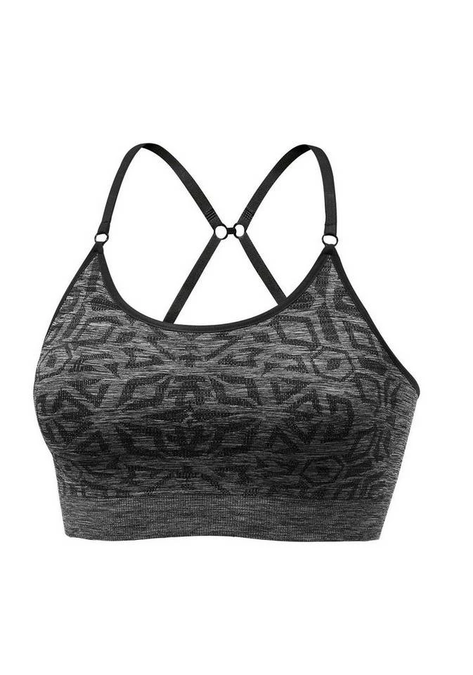 Bench. Sport-BH ohne Bügel, mit nahtloser Verarbeitung für Sportarten leichter Belastbarkeit Grau-meliert, Uni-weiß, Marine-meliert 2 Bench. Sport-BH ohne Bügel, mit nahtloser Verarbeitung für Sportarten leichter Belastbarkeit Grau-meliert, Uni-weiß, Marine-meliert – Bild 2