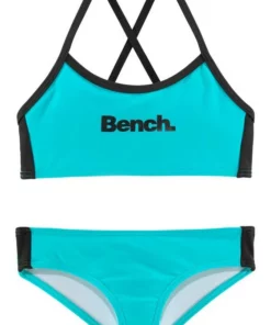 Bench. Bustier-Bikini mit gekreuzten Trägern Blau-weiß, Türkis-schwarz, Pink-schwarz, Schwarz-weiß -Bench Verkaufsgeschäft 31422267