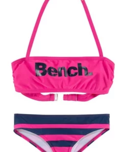 Bench. Bandeau-Bikini mit großem Logoprint Pink-marine, Schwarz-grau -Bench Verkaufsgeschäft 31422272