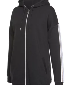 Bench. Kapuzensweatjacke in langer Form mit Zipper Camelfarben-weiß, Schwarz-weiß -Bench Verkaufsgeschäft 31681502