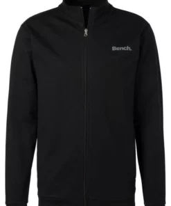 Bench. Sweatjacke mit Stehkragen Schwarz, Petrol-meliert, Navy