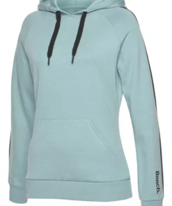 Bench. Kapuzensweatshirt mit Seitenstreifen und Kängurutasche Rosa-schwarz, Anthrazit-meliert-schwarz, Ecru-schwarz, Mint-schwarz -Bench Verkaufsgeschäft 31708484