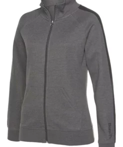 Bench. Sweatjacke mit Seitenstreifen und Stehkragen Anthrazit-meliert-schwarz, Ecru-schwarz, Mint-schwarz, Rosa-schwarz -Bench Verkaufsgeschäft 31709394