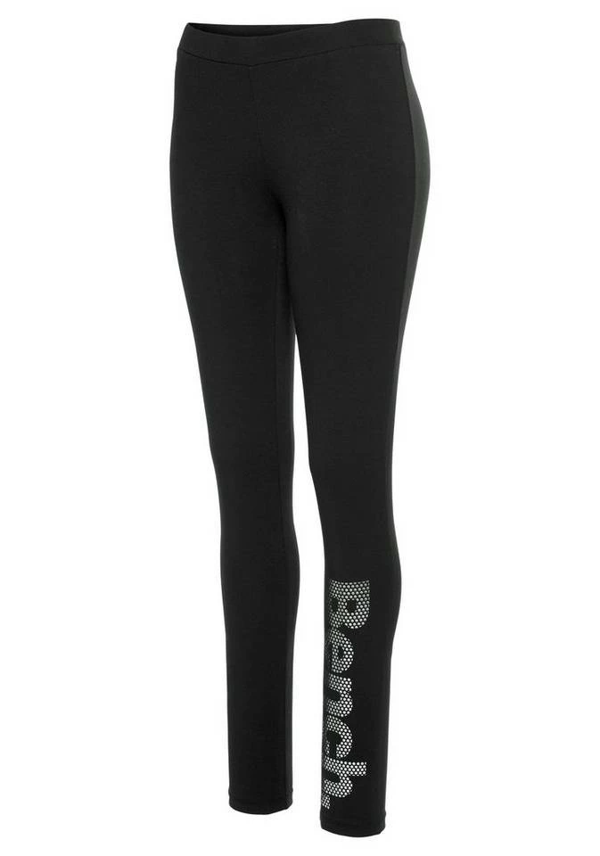 Bench. Leggings mit Logodruck in Metalloptik Schwarz, Grau-meliert 5 Bench. Leggings mit Logodruck in Metalloptik Schwarz, Grau-meliert – Bild 5