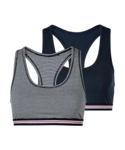 Bench. Bustier (2-tlg) mit Racerback und kleinem Logodruck hinten Marine-gestreift | marine-uni, Rot-gestreift | rot-uni -Bench Verkaufsgeschäft 34506361