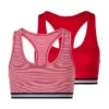 Bench. Bustier (2-tlg) mit Racerback und kleinem Logodruck hinten Marine-gestreift | marine-uni, Rot-gestreift | rot-uni
