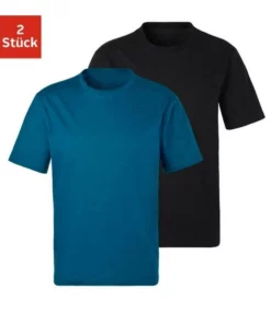 Bench. T-Shirt »Homewear« (2er-Pack) Basic in uni Weiß, Grau-meliert | navy, Petrol | schwarz -Bench Verkaufsgeschäft 34850826