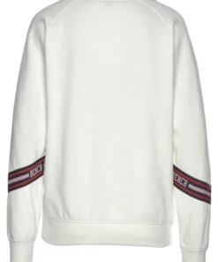 Bench. Sweatshirt mit Logo Tape an den Ärmeln Dunkelrosa-rosa, Weiß -Bench Verkaufsgeschäft 35335149