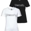 Bench. T-Shirt Schwarz | weiß, Rot | weiß, Hellgrau-meliert | weiß