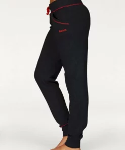 Bench. Relaxhose mit kontrastfarbenen Nähten Hellgrau-orange, Anthrazit-petrol, Schwarz-rubinrot -Bench Verkaufsgeschäft 35888592