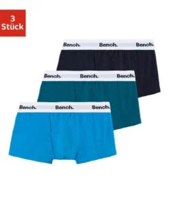 Bench. Boxer (3 Stück) Anthrazit + grau-meliert + navy, Türkis + petrol + navy, Blau + rot + grau-meliert -Bench Verkaufsgeschäft 36543855