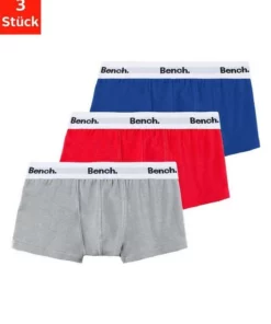 Bench. Boxer (3 Stück) Anthrazit + grau-meliert + navy, Türkis + petrol + navy, Blau + rot + grau-meliert -Bench Verkaufsgeschäft 37211565