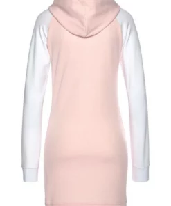 Bench. Sweatkleid mit Kapuze und farblich abgesetzten Ärmeln Dunkelgrün-grau, Weiß-rosa, Anthrazit-schwarz -Bench Verkaufsgeschäft 3901bd42 d1f3 5c86 a1d3 3cba9bcae6b3
