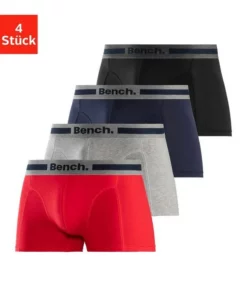 Bench. Boxer (4 Stück) mit Overlock-Nähten vorn Schwarz-anthrazit-meliert, Rot | grau-meliert | navy | schwarz, Blau | bordeaux | anthrazit | petrol, Navy-blau | navy-grau-meliert | navy-rot | navy-weiß -Bench Verkaufsgeschäft 3ad9ec17 b2a4 5deb b92b ee9a811b0bd0