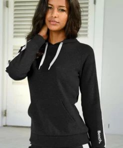 Bench. Kapuzensweatshirt mit Seitenstreifen und Kängurutasche Schwarz-weiß, Nude-weiß, Stone-weiß -Bench Verkaufsgeschäft 3d4b0863 7ff4 55e6 a9d2 3123fc5e4ef1