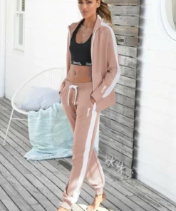 Bench. Sweathose mit Seitenstreifen und schmalem Bein Nude-weiß, Schwarz-weiß, Stone-weiß -Bench Verkaufsgeschäft 51ba6b90 649d 5a3d 871b 525887166104