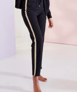 Bench. Relaxhose mit Glitzer Seitenstreifen Rosé, Beige-melange, Schwarz