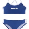 Bench. Bustier-Bikini mit gekreuzten Trägern Blau-weiß, Türkis-schwarz, Pink-schwarz, Schwarz-weiß