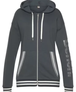 Bench. Kapuzensweatjacke mit Logodruck in Metalloptik Stein, Hellgelb -Bench Verkaufsgeschäft 5c9115d0 6988 51fb 9ac3 bbefdae19588