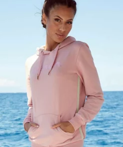 Bench. Hoodie mit Glitzer Streifen und Glitzer Logodruck Beige-meliert, Rose, Schwarz -Bench Verkaufsgeschäft 5f07773f e62a 5ad5 b611 3525613d60a5