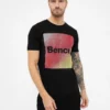 Bench. Kurzarmshirt »Swirl« Khaki, Schwarz