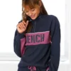 Bench. Sweatshirt »Contrast« im Color-Blocking Design mit Logoprint Grau-meliert-pfirsich, Navy-pink, Weiß-schwarz