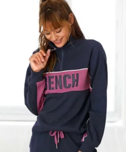 Bench. Sweatshirt »Contrast« im Color-Blocking Design mit Logoprint Grau-meliert-pfirsich, Navy-pink, Weiß-schwarz