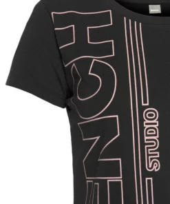 Bench. T-Shirt mit senkrechtem Logodruck Altrosa, Grau, Schwarz -Bench Verkaufsgeschäft 7c9c36a2 4551 58fe 9e58 9035608656af