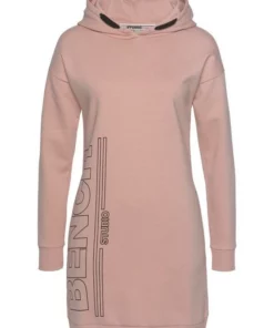 Bench. Sweatkleid mit senkrechtem Logodruck Schwarz, Grau, Altrosa -Bench Verkaufsgeschäft 8398c399 2b2b 55b9 8e7d fa90d027aae2