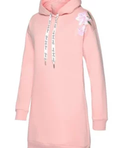 Bench. Sweatkleid mit Blumenprint auf der Schulter Schwarz, Weiß, Rauchrosa -Bench Verkaufsgeschäft 849a07bb 6bab 536d a390 7b89ec217921